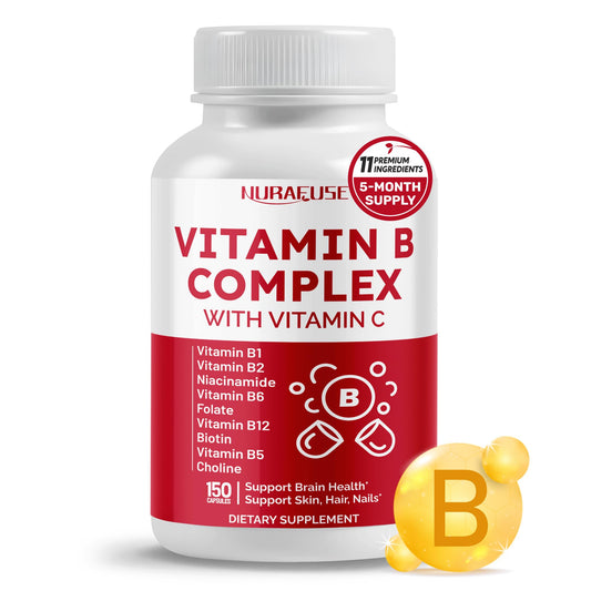 Botella cápsulas vitaminas B NURAFUSE 150