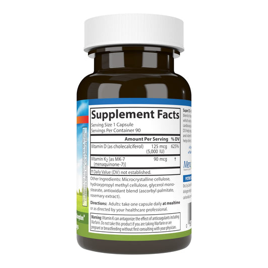 Botella Carlson vitamina D3 5000 UI y K2