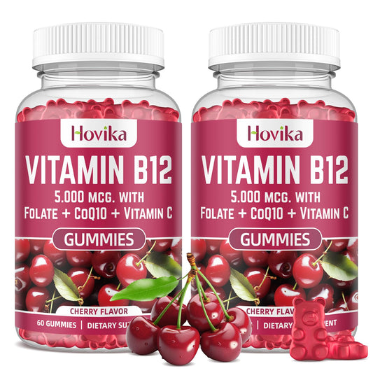 Botella Complejo Vitamina B12 5000 mcg masticable con CoQ10 y folato