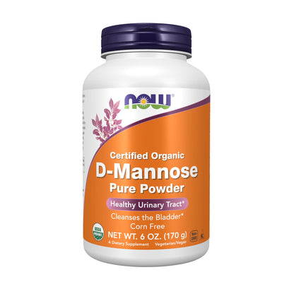 Botella de D-Mannose NOW Foods para limpiar el tracto urinario