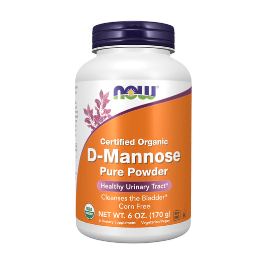 Botella de D-Mannose NOW Foods para limpiar el tracto urinario