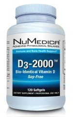 Botella D3-2000 suplemento vitamina d 120 softgeles