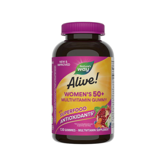 Botella de gomas multivitamínicas para mujeres 50+