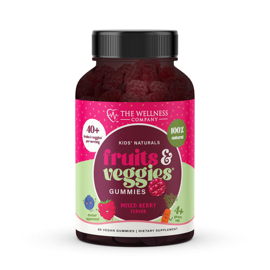 Botella gomitas frutas y verduras The Wellness Company 60 unidades