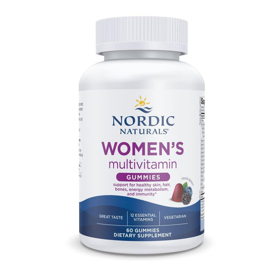 Botella de gomitas multivitamínicas Nordic Naturals para mujer