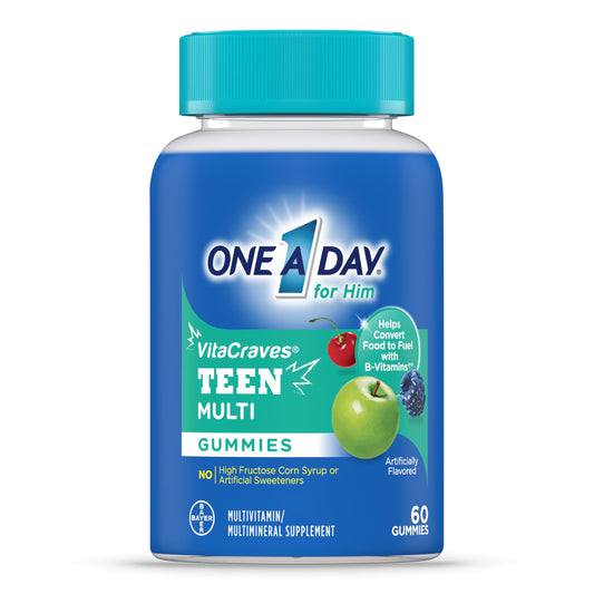 Botella de gomitas multivitamínicas One A Day para adolescentes.