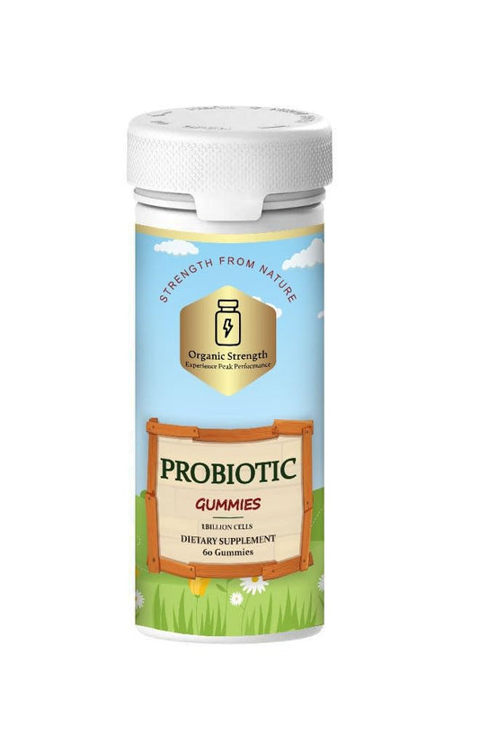 botella de gomitas probióticas orgánicas