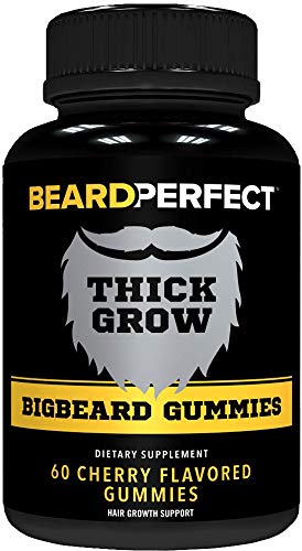 Botella de gomitas THICKGROW BIGBEARD, frasco negro