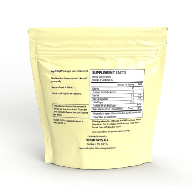 Botella de gomitas veganas vitamina D3 VE Imports