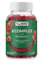 Botella gomitas vitamina B y C YumVs 70 unidades veganas sabor fresa