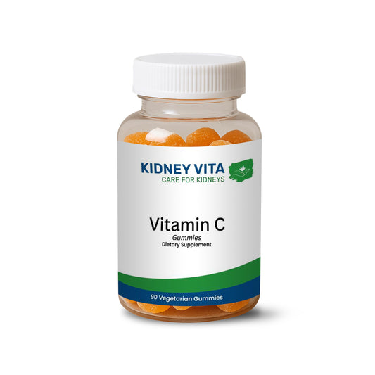 Botella de gomitas vitamina c kidney vita 90 vegetarianas
