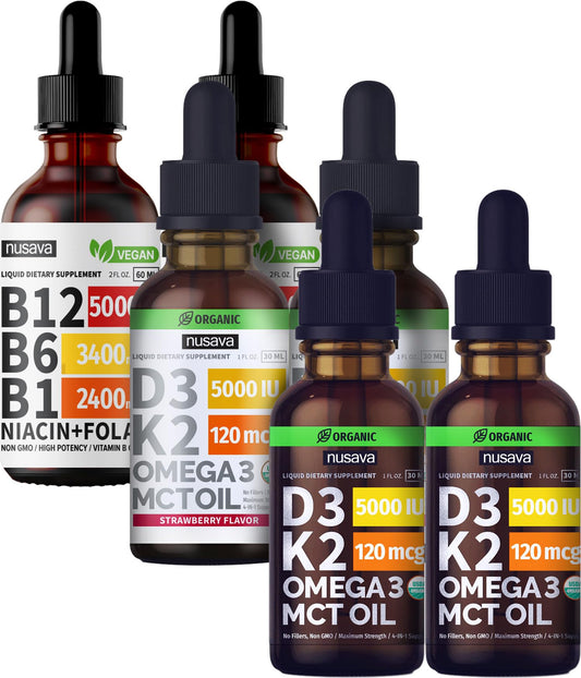 Botella gotas líquidas Nusava Vitamina D3 K2 sin sabor