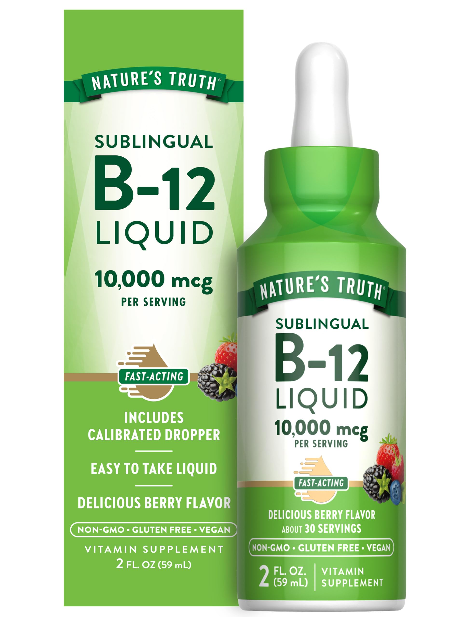 Botella gotas líquidas sublinguales vitamina b12 naturaleza