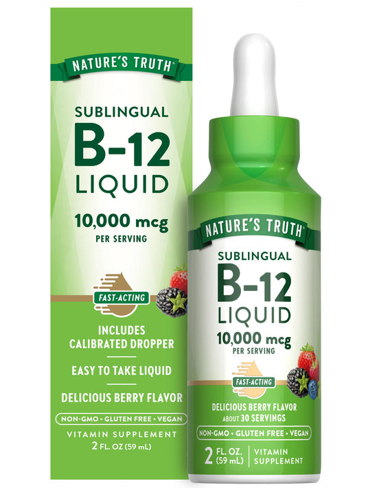 Botella gotas líquidas sublinguales vitamina b12 naturaleza