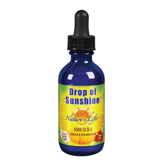 Botella de gotas Nature's Life Vitamina D3 en aceite orgánico