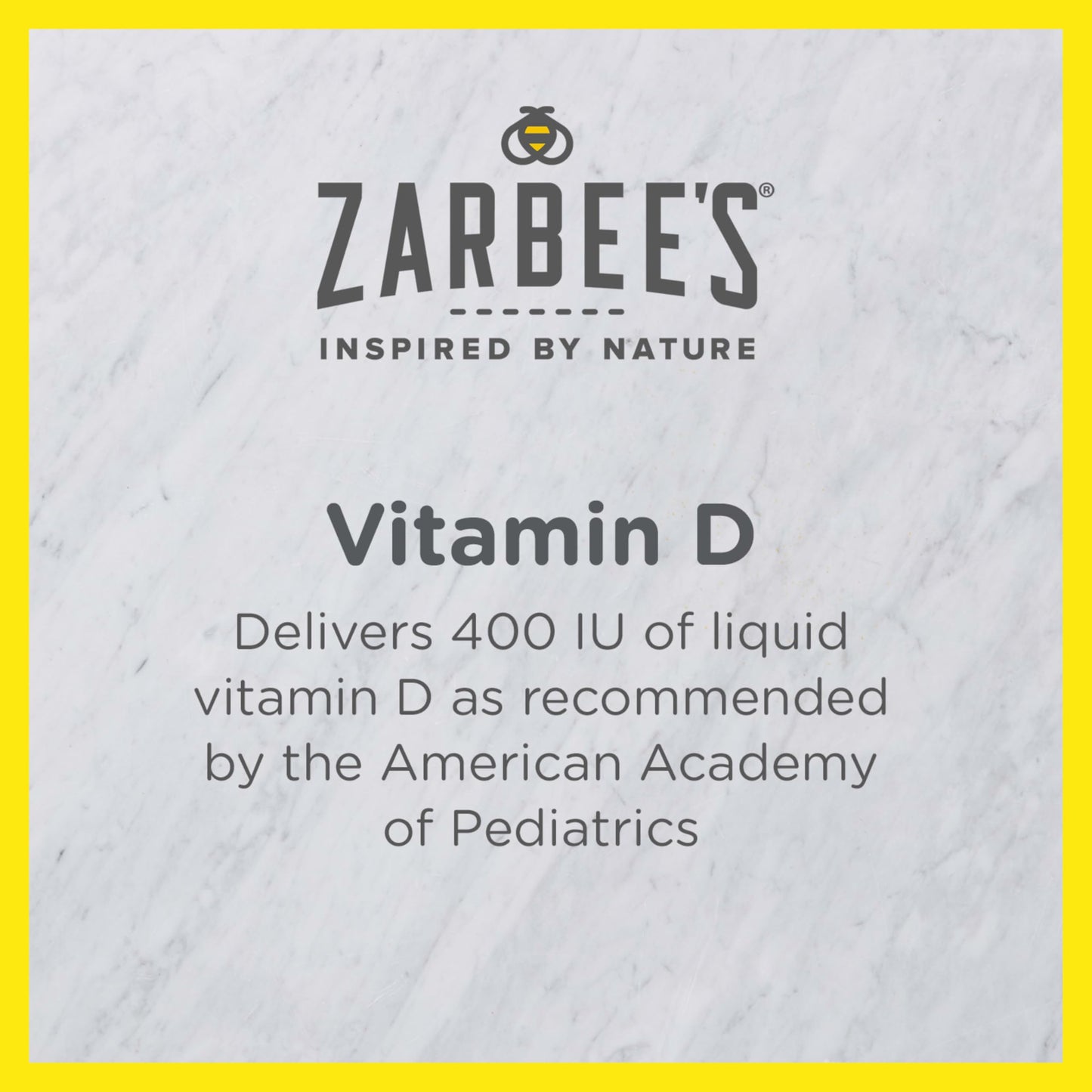 Botella gotas vitamina D suplemento bebé Zarbee's