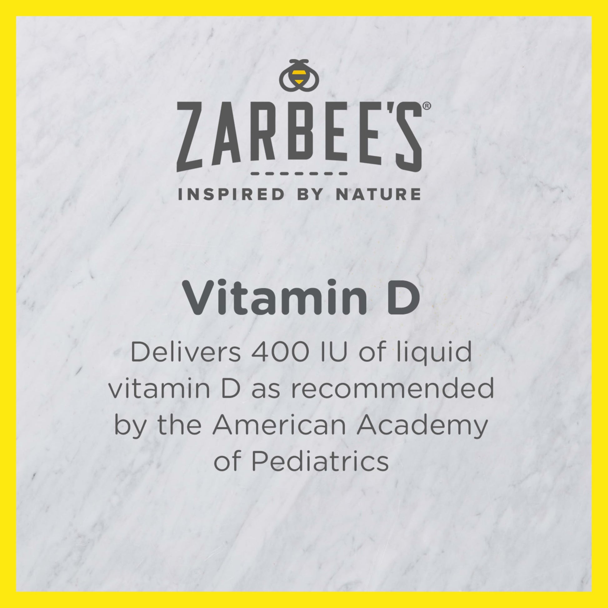 Botella gotas vitamina D suplemento bebé Zarbee's