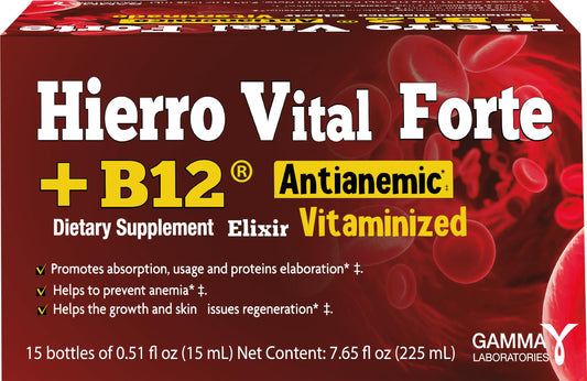 Botella de Hierro Vital Forte + B12 antianémico