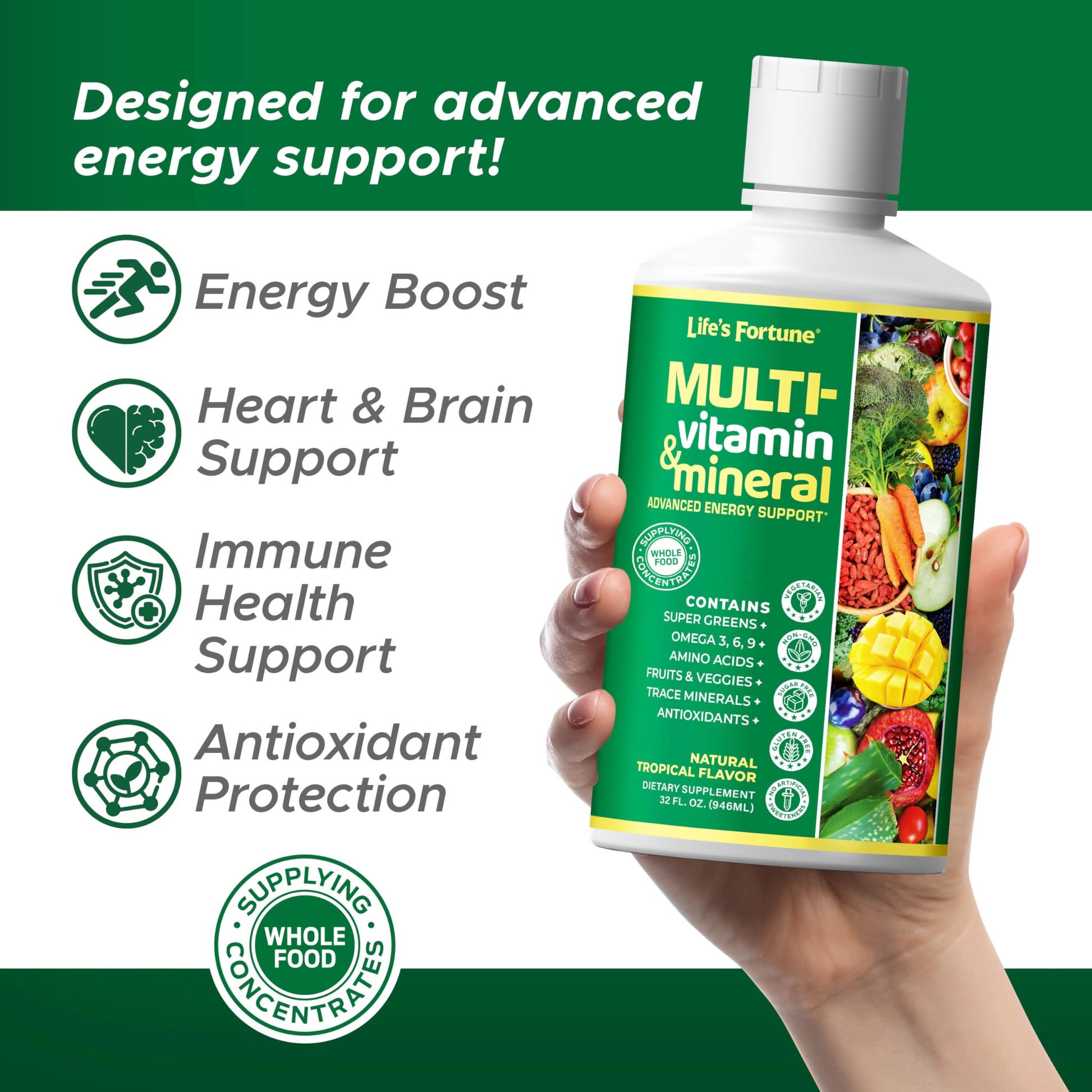 Botella de Life's Fortune Multivitamínico Líquido