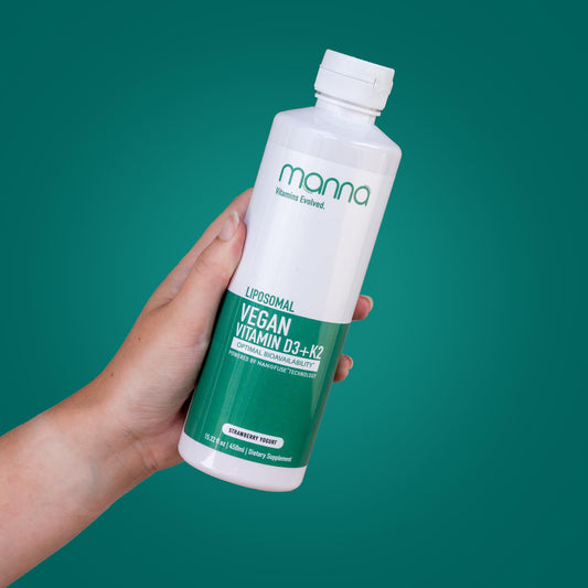 Botella Manna Vitamins Evolved vitamina K2 D3 líquida