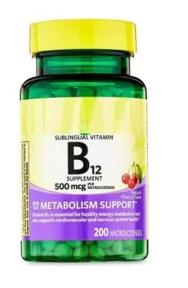 Botella de micropastillas sublinguales de Vitamina B12 SEDLAV 200 unidades