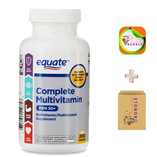 Botella de multivitamina Equate hombre 50+