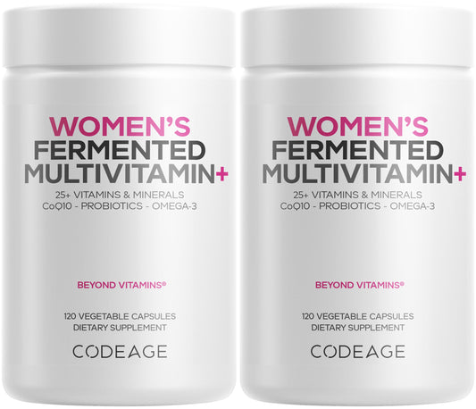 Botella de multivitamina femenina Codeage.
