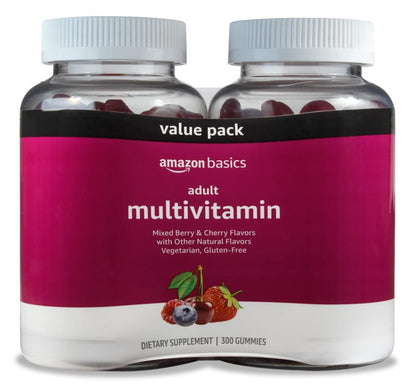 botella de multivitaminas adultas amazon basics 300 gomitas