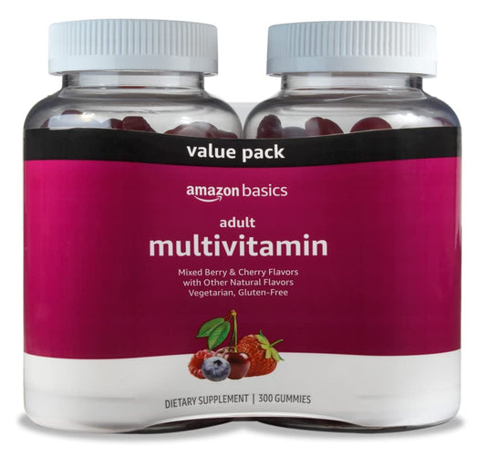 botella de multivitaminas adultas amazon basics 300 gomitas