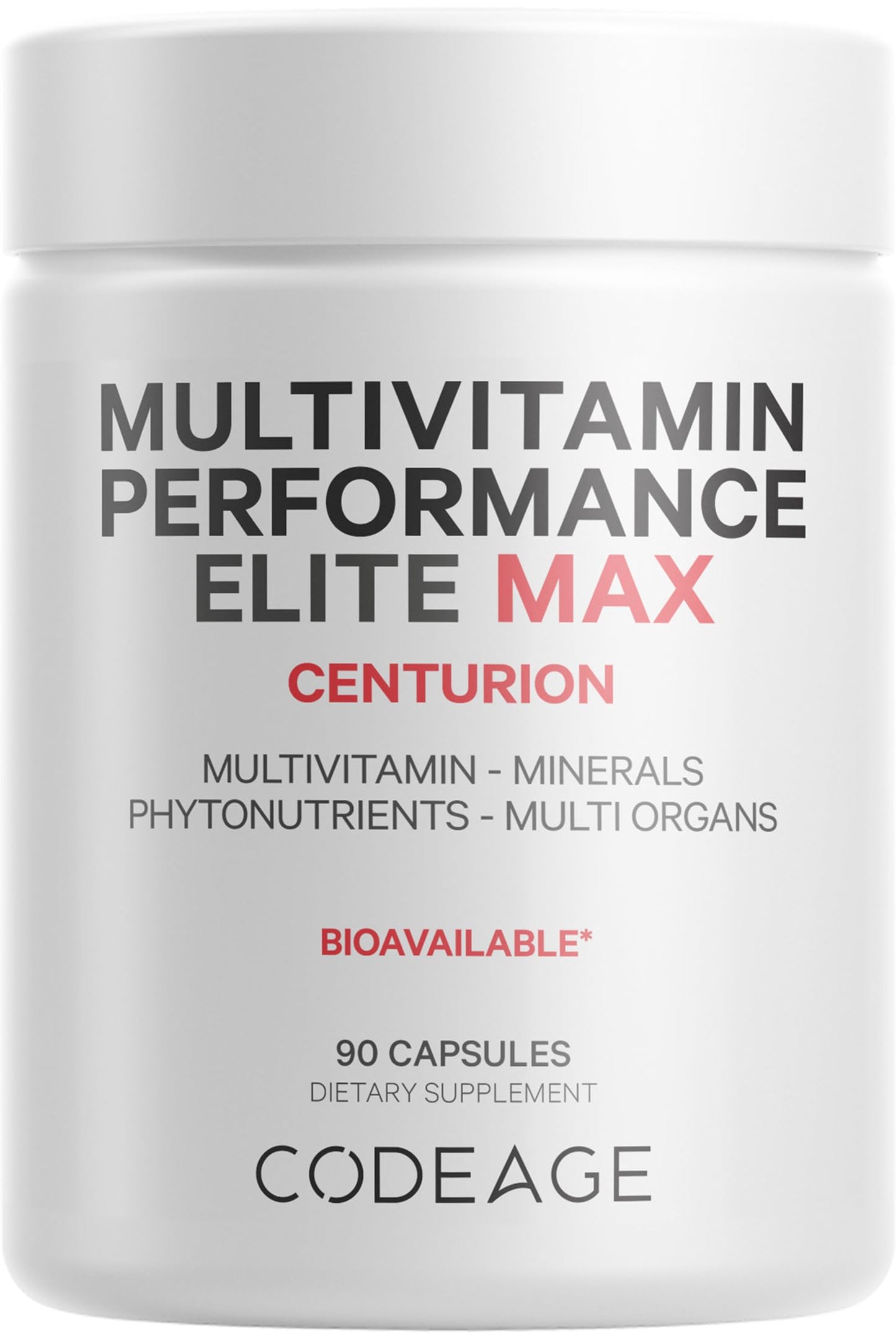 Botella de multivitaminas Codeage Performance Elite Max