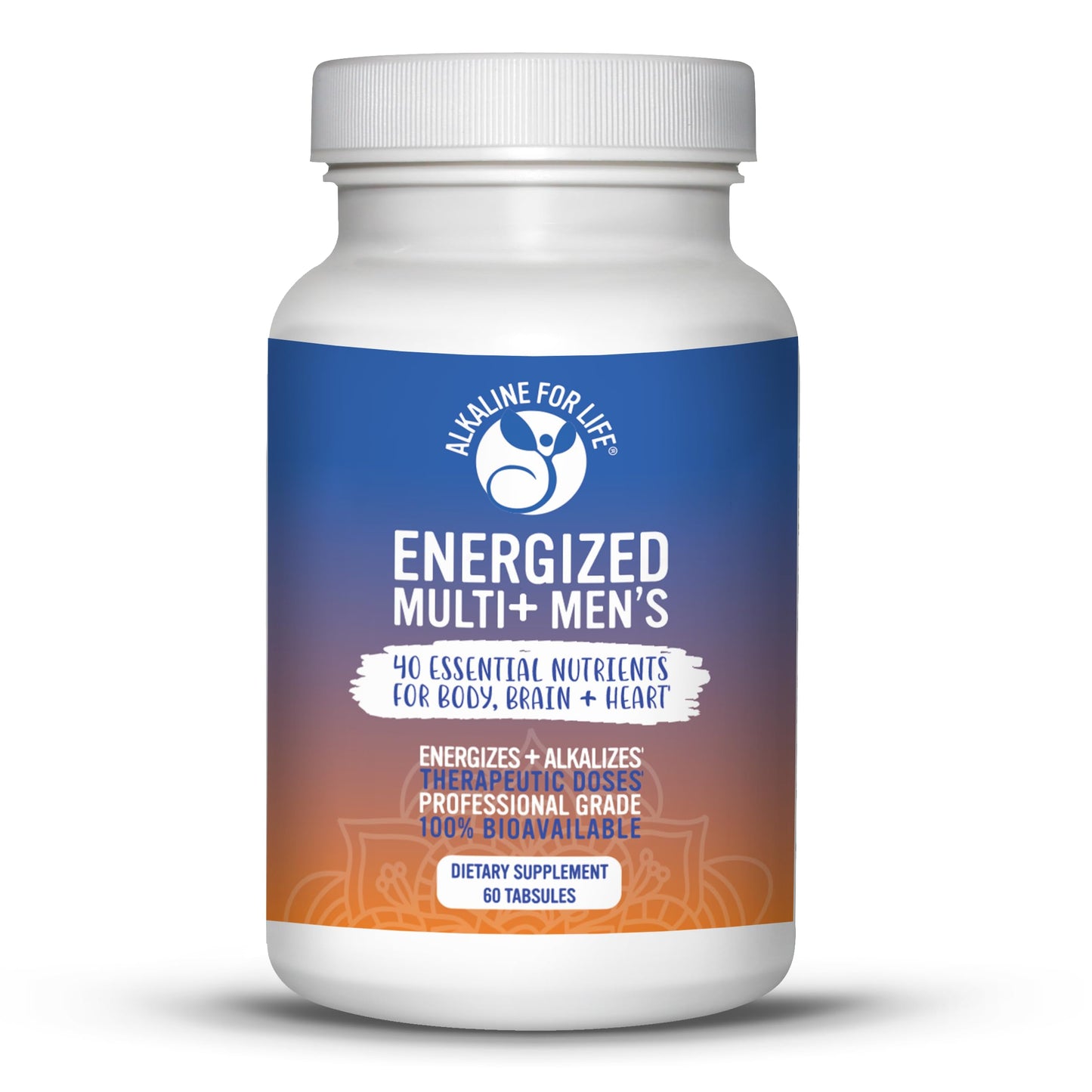 Botella de multivitaminas Energized para hombres con 40 nutrientes