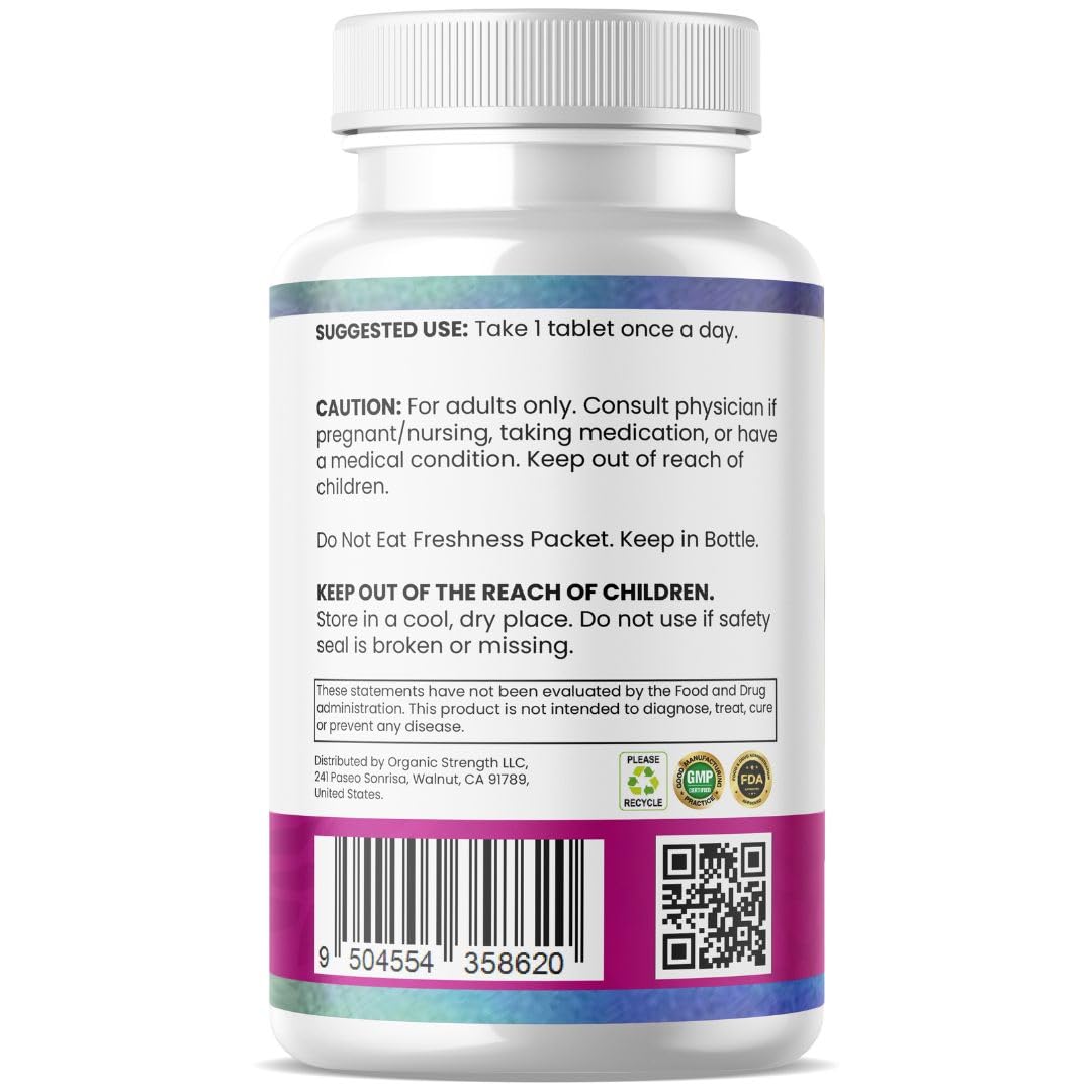 Botella de multivitaminas con hierro Organic Strength