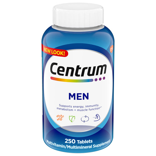 Botella multivitaminas hombres Centrum.