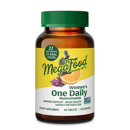 botella de multivitaminas megafood para mujeres con 60 comprimidos