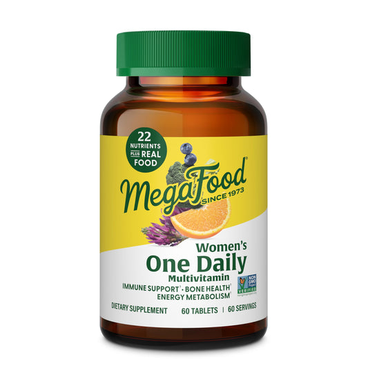 botella de multivitaminas megafood para mujeres con 60 comprimidos