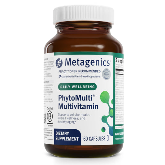 Botella de multivitaminas Metagenics PhytoMulti 60 cápsulas