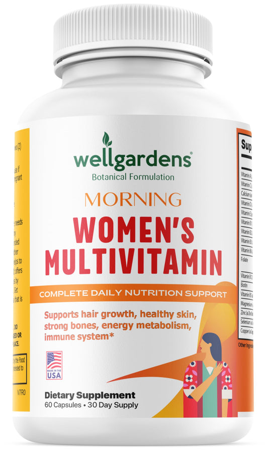 Botella multivitaminas mujeres cabello piel