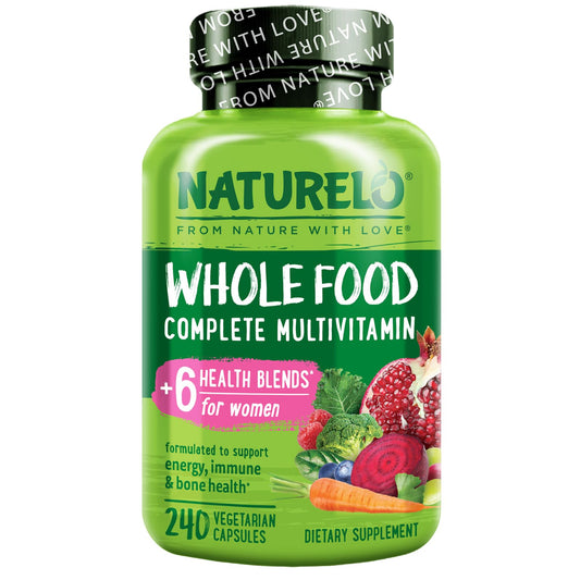 botella de multivitaminas naturelo para mujeres 240 cápsulas
