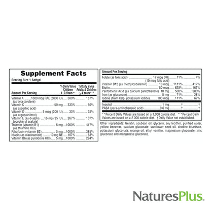 Botella multivitaminas NaturesPlus Vita-Gels