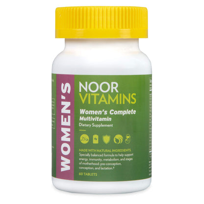 Botella de multivitaminas Noor Vitamins para mujeres Halal