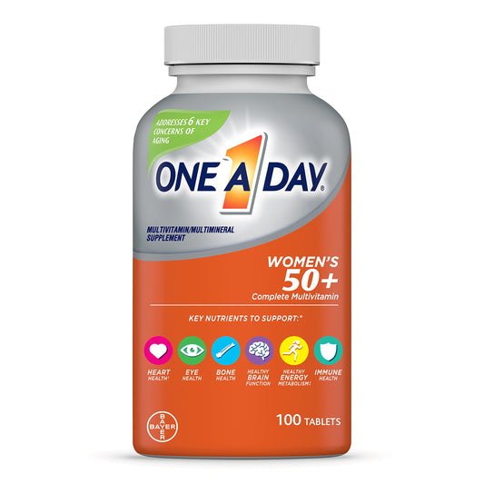Botella de multivitaminas One A Day para mujeres mayores de 50 años.
