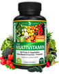 Botella multivitaminas adulto Potent Garden fondo blanco