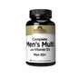 Botella de multivitaminas Windmill para hombres mayores de 50 con 180 tabletas.