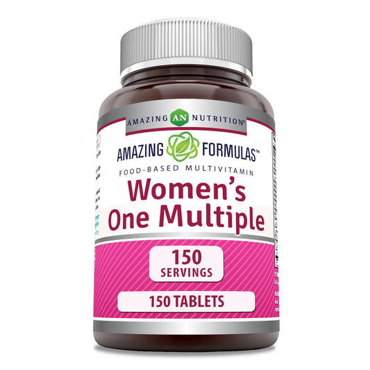 Botella de multivitamínico Amazing Formulas para mujeres.