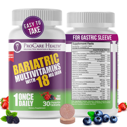 Botella de multivitamínico bariátrico masticable Procare Health