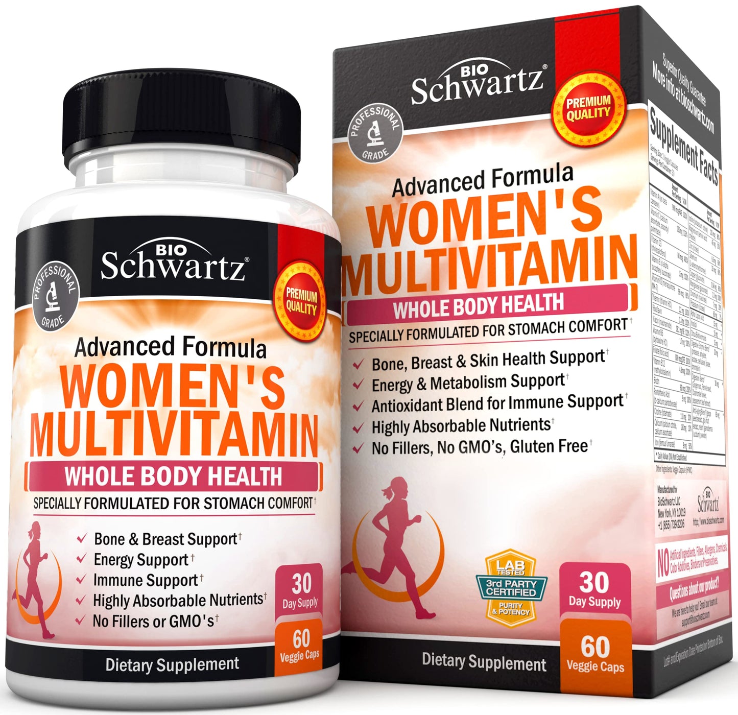 Botella multivitamínico BioSchwartz para mujeres con vitamina D3