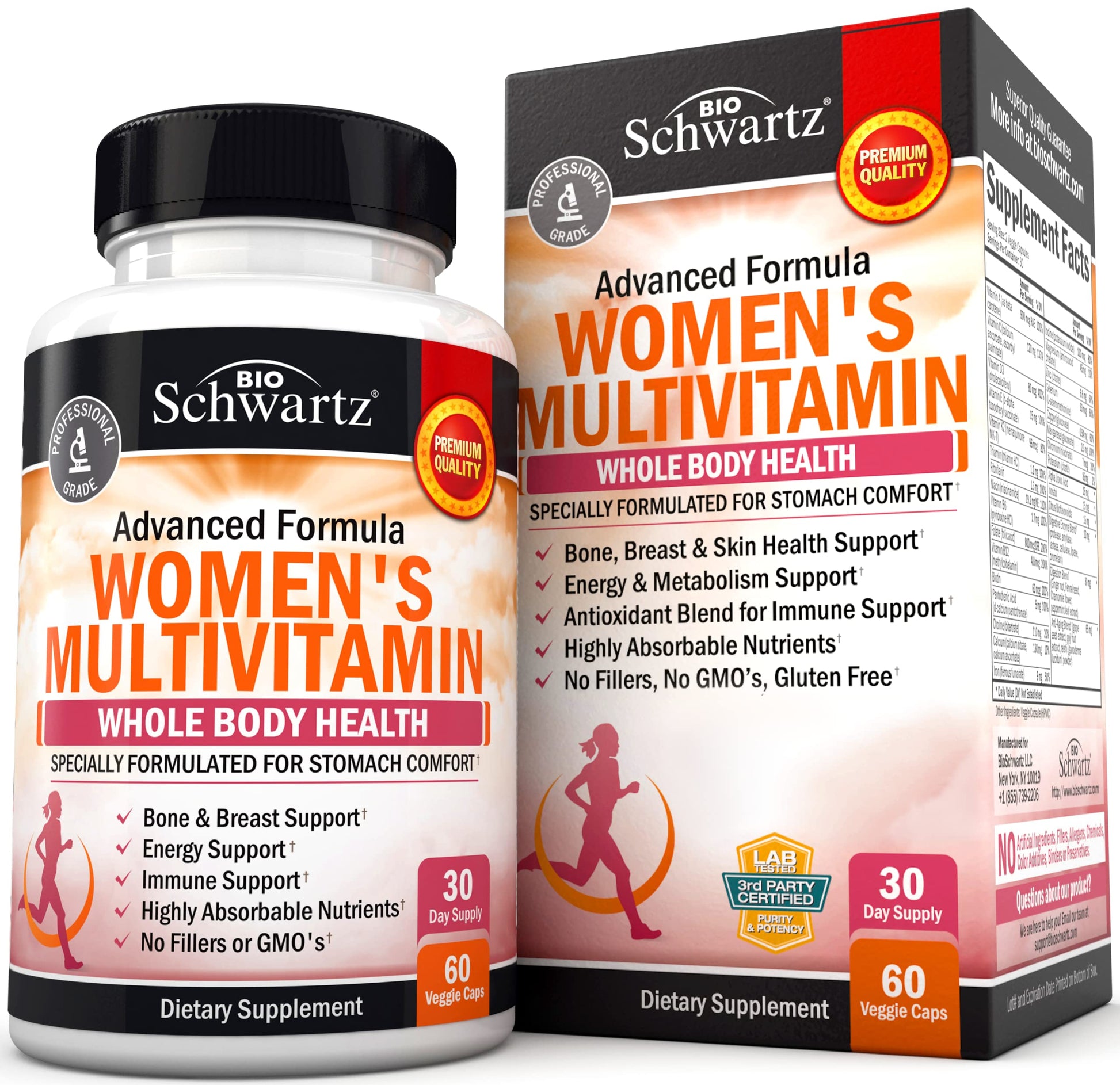 Botella multivitamínico BioSchwartz para mujeres con vitamina D3