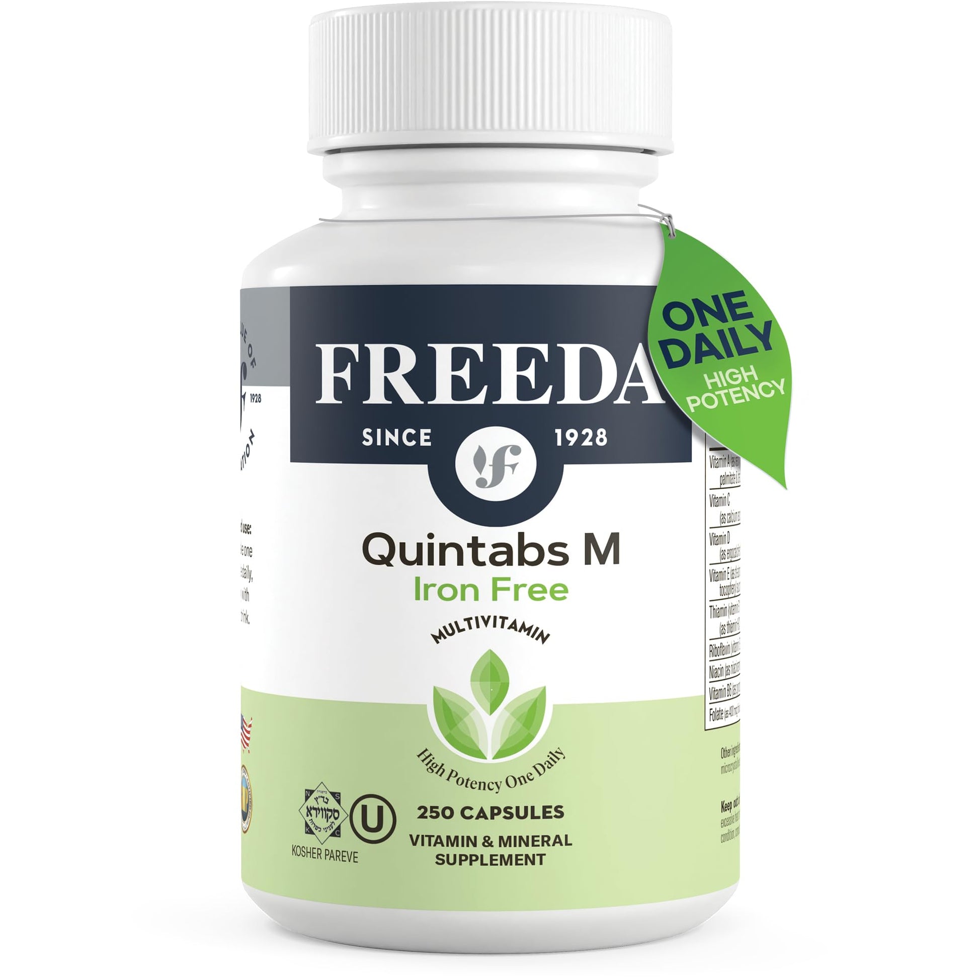 Botella de multivitamínico FREEDA sin hierro