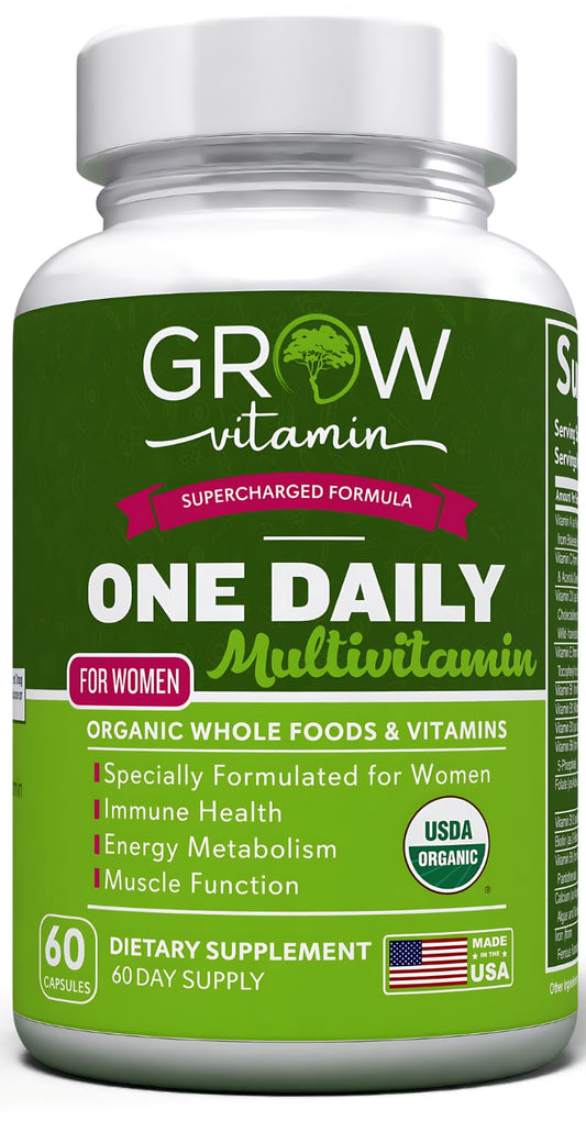Botella de multivitamínico grow vitamin para mujeres
