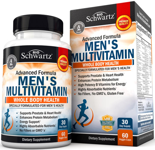 Botella de multivitamínico para hombres BioSchwartz